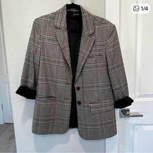 Zara Houndstooth Blazer